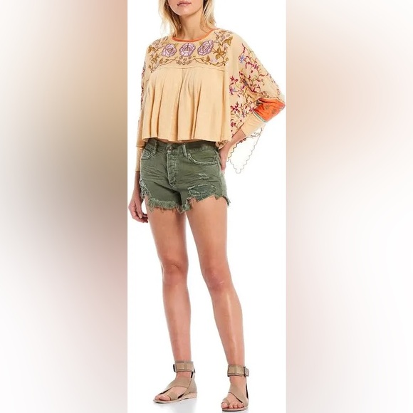 We The Free Pants - Free People Loving Good Vibrations Shorts